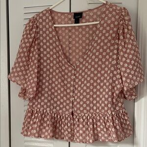Daytrip Pink Floral Blouse